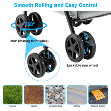 Load image into Gallery viewer, Double Pet Stroller for Dogs and Cats, One-Hand Folding Dog Stroller Travel Carriage for Small Medium Dogs Cats, 4 Wheels