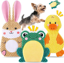 Load image into Gallery viewer, Dog Toys to Keep Them Busy, 3 Pack No Stuffing Interactive Dog Toys with Crinkle, Squeaky Puppy Chew Toys