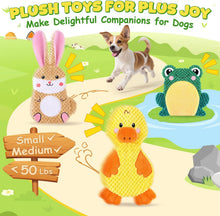 Load image into Gallery viewer, Dog Toys to Keep Them Busy, 3 Pack No Stuffing Interactive Dog Toys with Crinkle, Squeaky Puppy Chew Toys