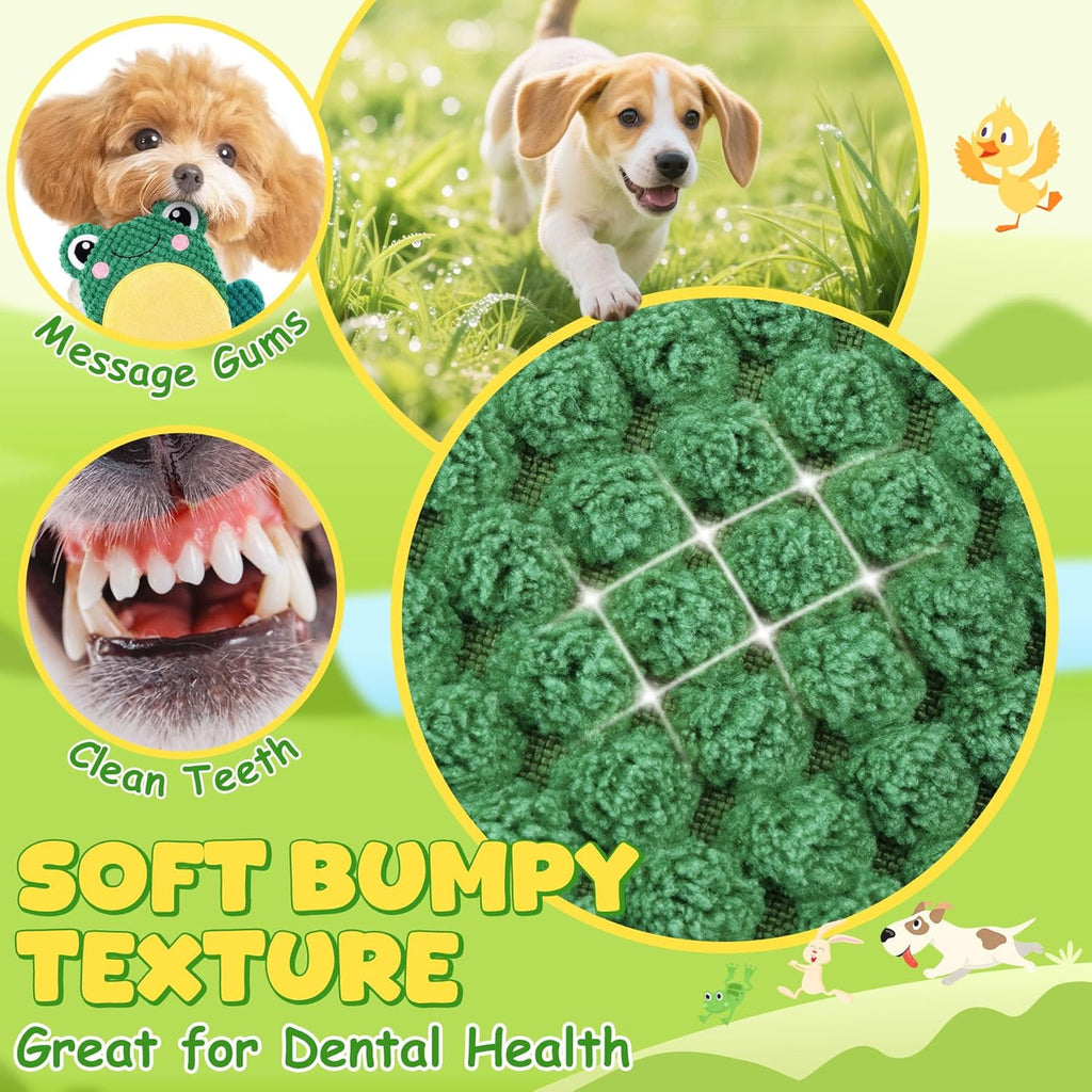 Dog Toys to Keep Them Busy, 3 Pack No Stuffing Interactive Dog Toys with Crinkle, Squeaky Puppy Chew Toys